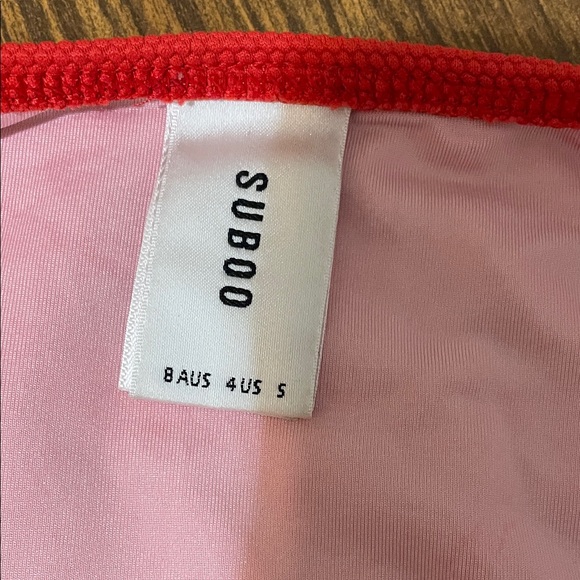 Red Ruffled Bikini Set - Picture 2 of 3